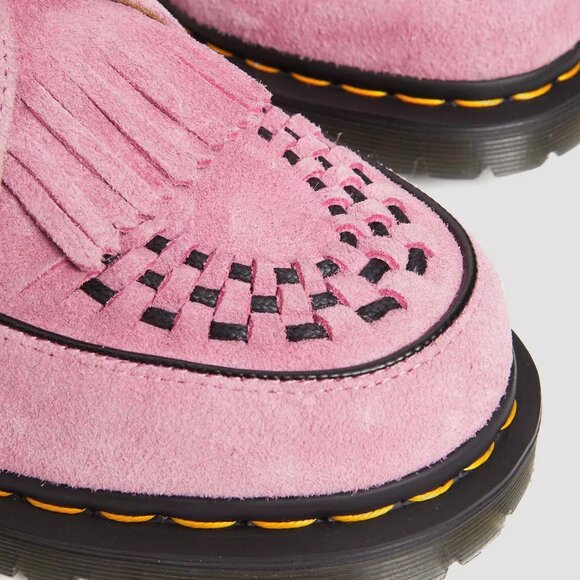 Dr. Martens Ramsey Suede Kiltie Buckle Creeper Loafer Fondant Pink SZ 10 MENS - Picture 12 of 16